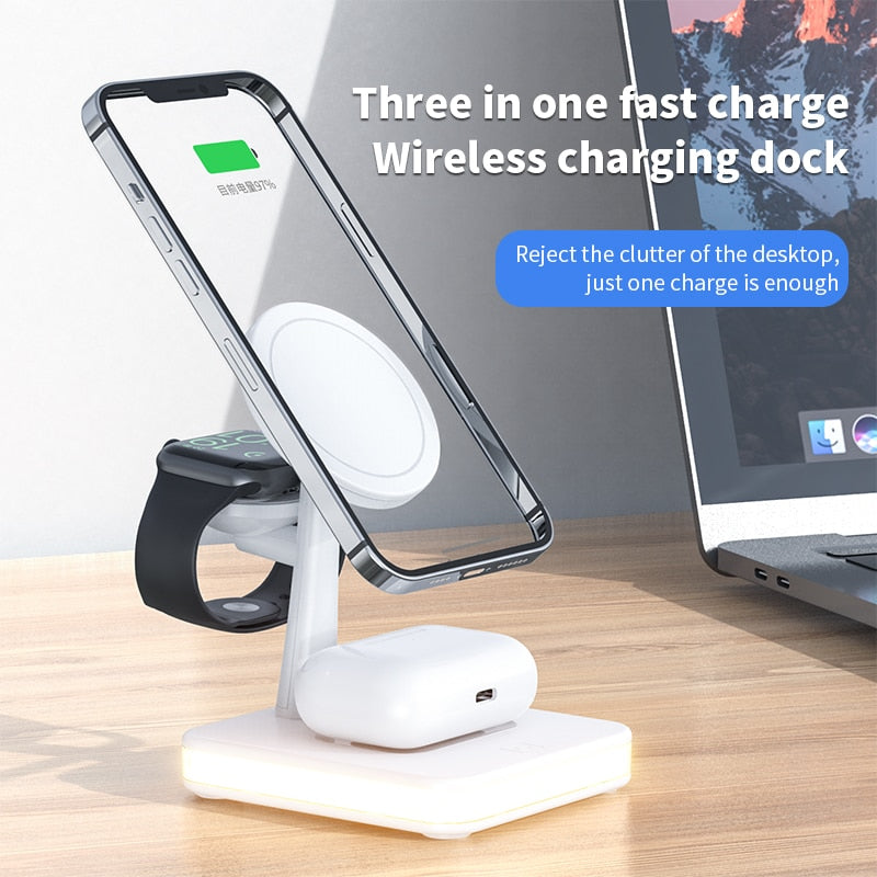 4 In 1 Magnetic Wireless Charging Stand For Apple devices