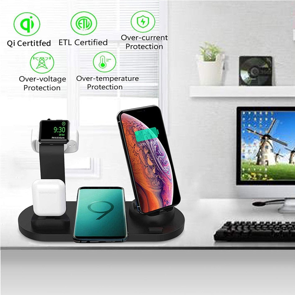 30W 7 in 1 Wireless Charging Dock