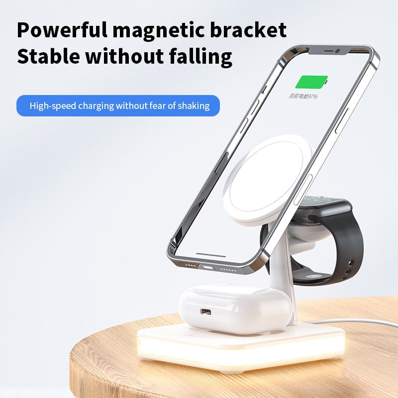 4 In 1 Magnetic Wireless Charging Stand For Apple devices